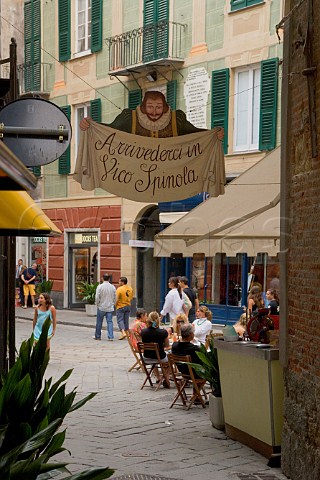 Vico Spinola in the old quarter of Savona Liguria   Italy