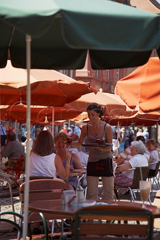 Terrace caf in Marktplatz Heidelberg   BadenWrttemberg Germany