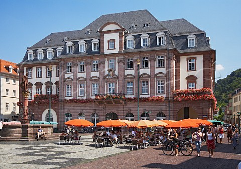 Terrace caf in Marktplatz Heidelberg   BadenWrttemberg Germany