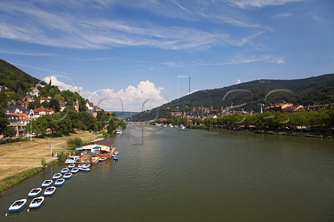 Heidelberg castle overlooking the old town and River   Neckar BadenWrttemberg Germany