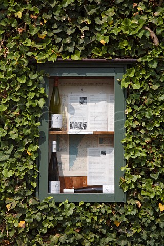 Wine list display outside Weingut A Christmann   NeustadtGemmeldingen Germany  Pfalz