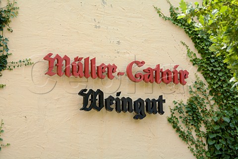 Sign outside Weingut MllerCatoir NeustadtHaardt   Germany  Pfalz