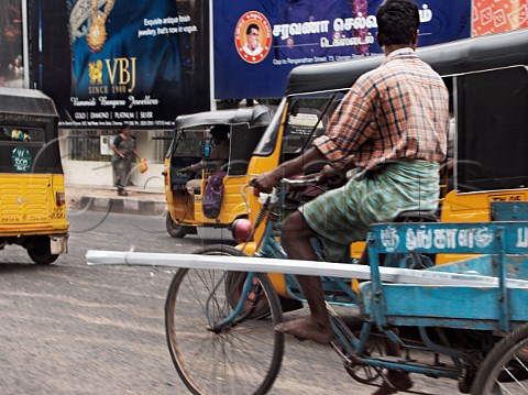 Busy street life Chennai Madras India