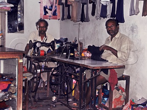 Tailors at work Chennai Madras India
