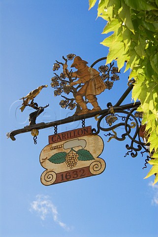 Sign for Louis Carillon winery PulignyMontrachet   Cte dOr France Cte de Beaune