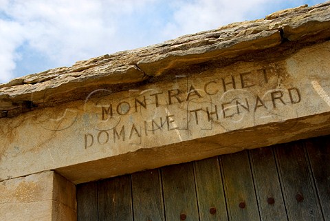 Entrance to Domaine Thenard parcel of Montrachet   vineyard PulignyMontrachet Cte dOr France   Cte de Beaune