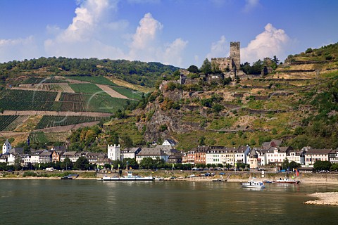 Gutenfels castle overlooking Kaub and the Rhine   River Germany Mittelrhein