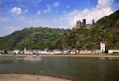 Burg Katz above St Goarshausen on the Rhine   Germany  Mittelrhein