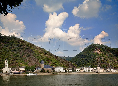 Burg Katz above St Goarshausen on the Rhine   Germany  Mittelrhein