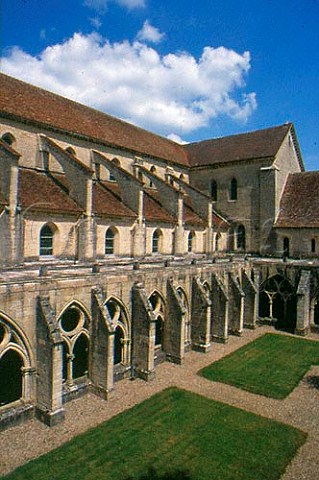 Cloisters at Noirlac Abbey Cher   Centre France
