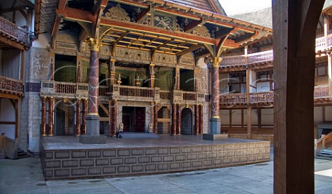 Interior of Shakespeares Globe Theatre London
