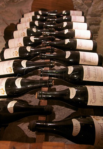 Bottles of 1934 Taurasi in the wine   library of Mastroberardino winery   Atripalda Campania Italy