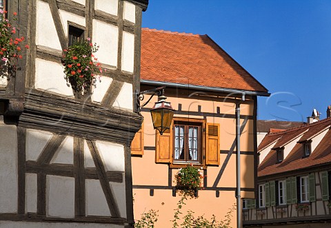 Half timbered buildings in Kaysersberg HautRhin   France  Alsace