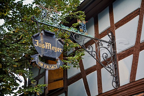 Wrought iron sign at Domaine Josmeyer Wintzenheim   HautRhin France  Alsace
