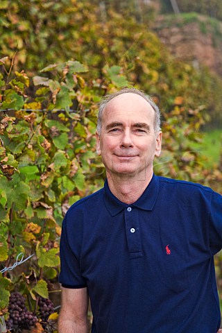 Alain BeydonSchlumberger of Domaines Schlumberger   in their Kitterl Grand Cru vineyard Guebwiller   HautRhin France  Alsace