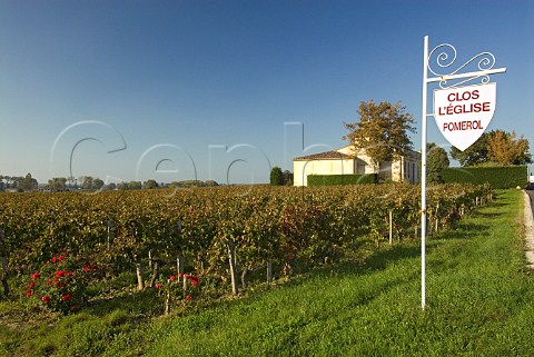 Chteau Clos lglise and its vineyard Pomerol   Gironde France Pomerol  Bordeaux