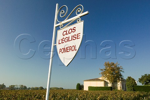 Chteau Clos lglise and its vineyard Pomerol   Gironde France Pomerol  Bordeaux