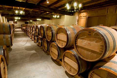 Barrel cellar at Chteau CanonLaGaffelire   Saintmilion Gironde France  Stmilion    Bordeaux