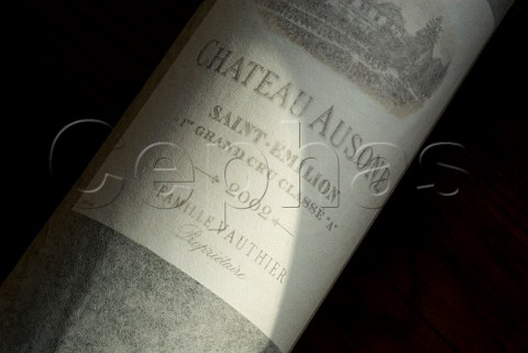 Tissue wrapped bottle of Chteau Ausone 2002   Saintmilion Gironde France Stmilion    Bordeaux