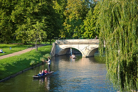 Punting on the river Cam Cambridge England