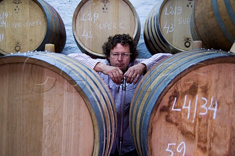 Dirk Niepoort in his barrel room at Vale Mendiz Alijo Portugal Douro  Port