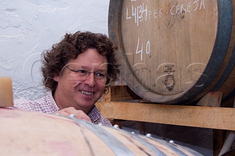 Dirk Niepoort in his barrel room at Vale Mendiz Alijo Portugal Douro  Port