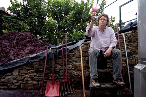 Dirk Niepoort swirls a barrel sample of wine during harvest time at Vale Mendiz Alijo Portugal Douro  Port