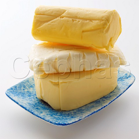 A stack of butter pats