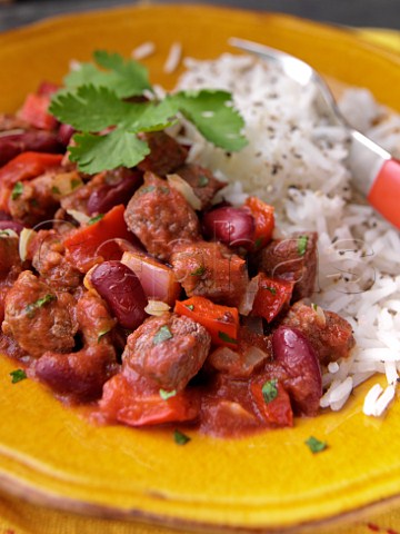 Chilli con carne with rice
