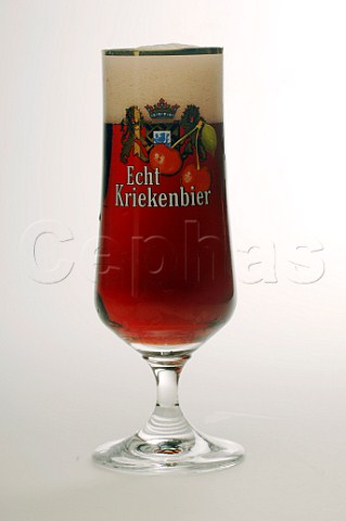 Glass of Kriekenbier beer Belgium