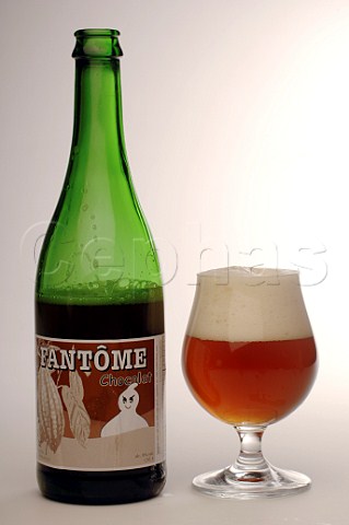 Bottle and Glass of Fantme Chocolate beer