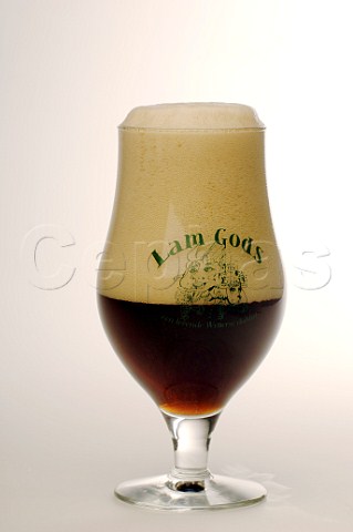Glass of Lam Gods beer