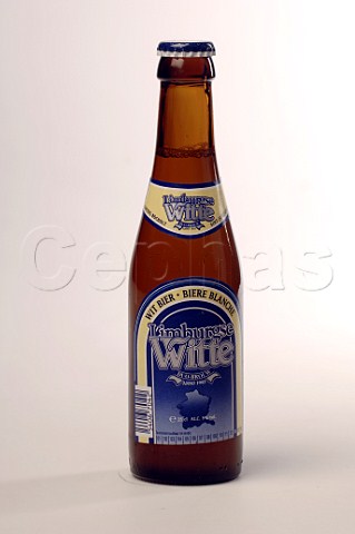 Bottle of Limburgse Witte wheat beer Belgium