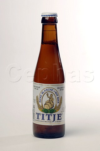 Bottle of Titje wheat beer Belgium