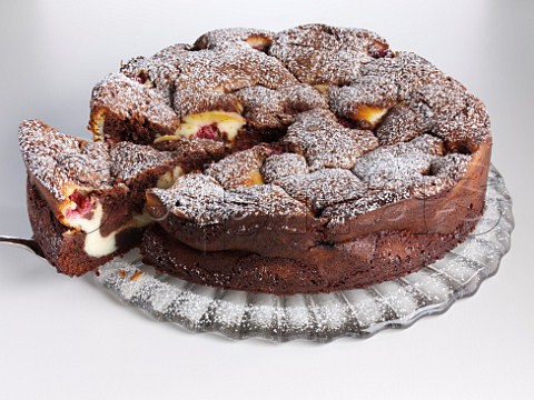 Chocolate and raspberry torte