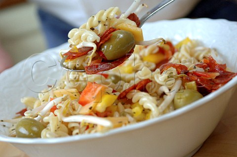 Bowl of pasta salad