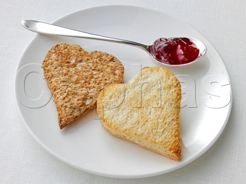 Heart shaped toast