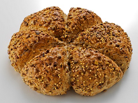 Seven seed wholemeal crown roll