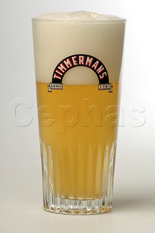 Glass of Timmermans Blanche Witbier Belgium