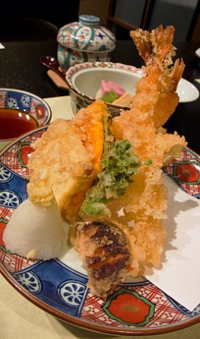 Japanese tempura table setting