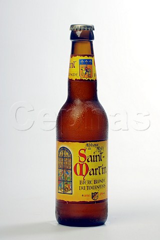 Bottle of SaintMartin blonde beer Brunehaut Belgium