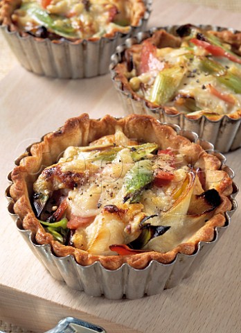 Bacon and leek mini quiches