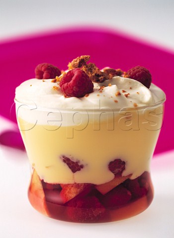 Soft fruit trifle
