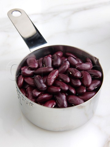 Red kidney beans in a saucepan