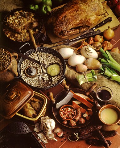 Ingredients for cassoulet