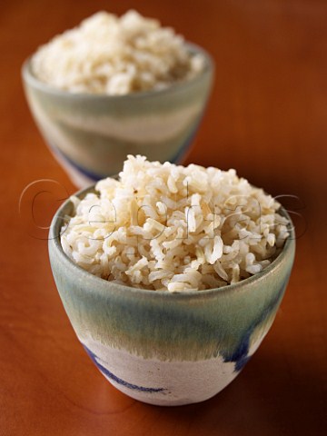 Bowls of brown rice