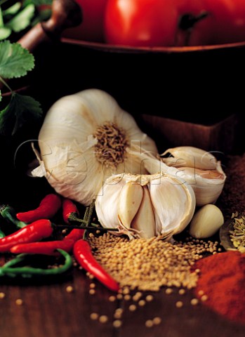 Garlic and spices
