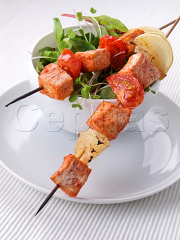 Spicy fish kebabs