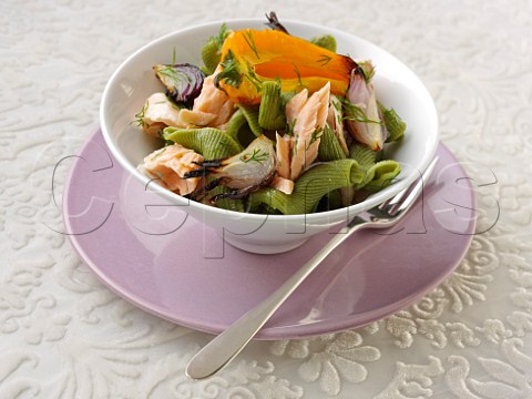 Salmon pasta salad