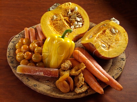 Orange coloured foods
